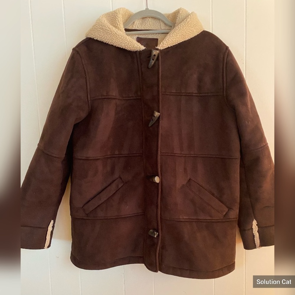 Ralph Lauren RL faux suede and shearling coat
